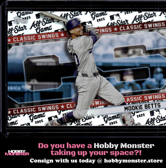 2025 Topps All-Star Game Mookie Betts Classic Swings Los Angeles Dodgers