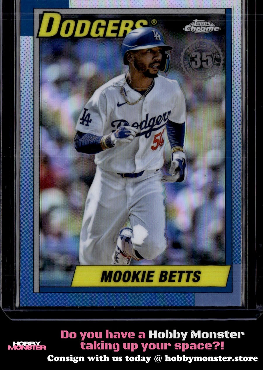 2025 Topps Chrome Mookie Betts 1990 Refractor Los Angeles Dodgers