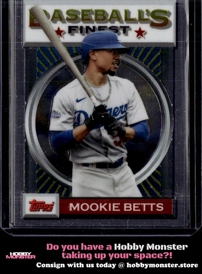 2020 Topps Finest Flashbacks Mookie Betts Los Angeles Dodgers