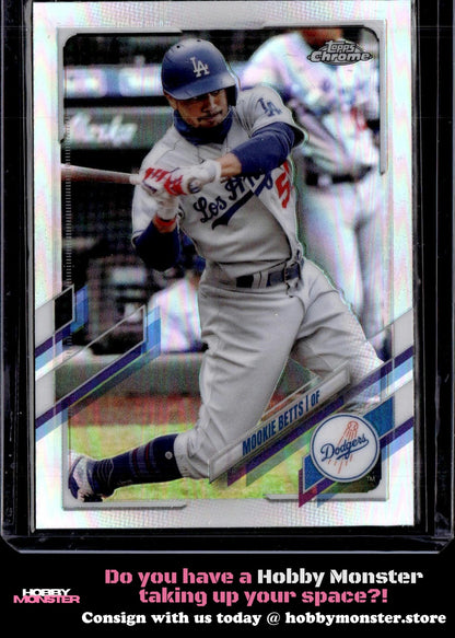 2021 Topps Chrome Mookie Betts Refractor Los Angeles Dodgers