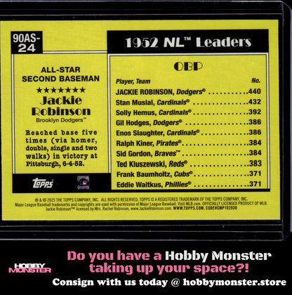 2025 Topps Jackie Robinson 1990 All-Stars Brooklyn Dodgers
