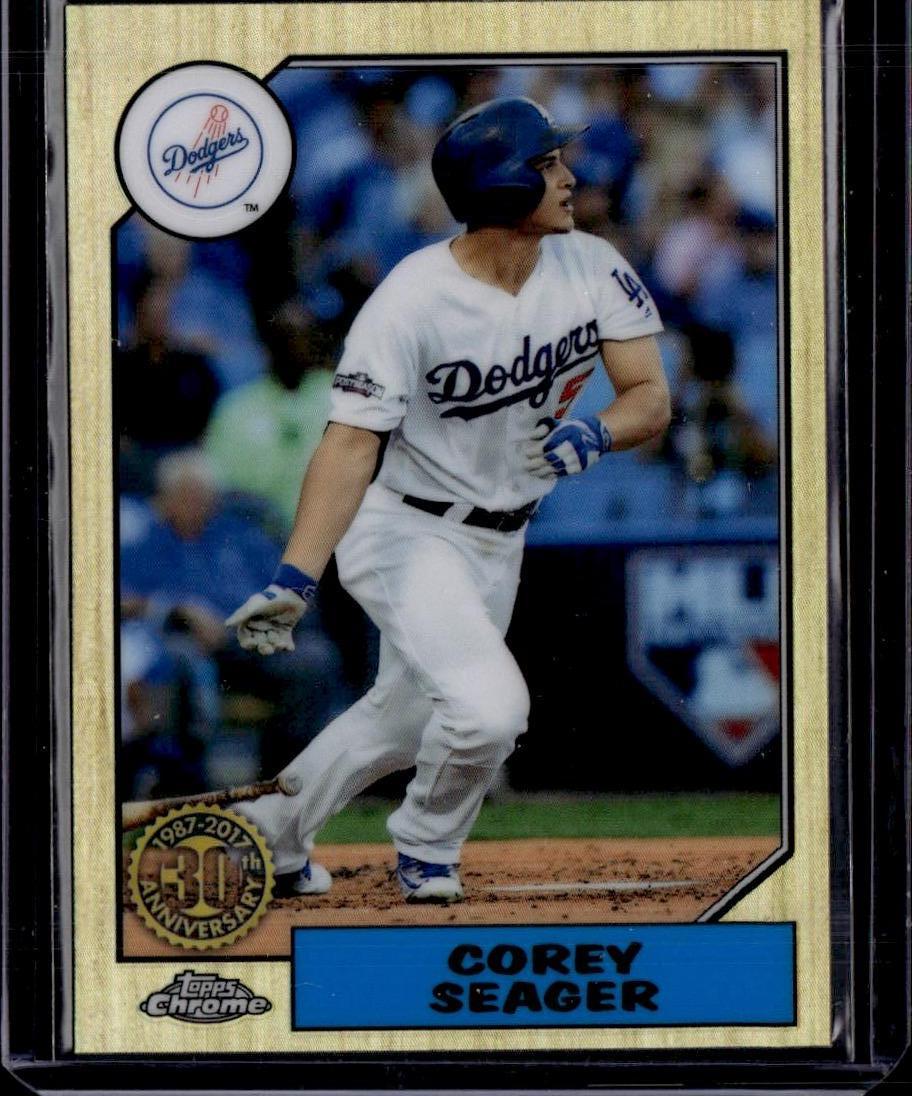 2017 Topps Chrome Corey Seager 1987 Los Angeles Dodgers