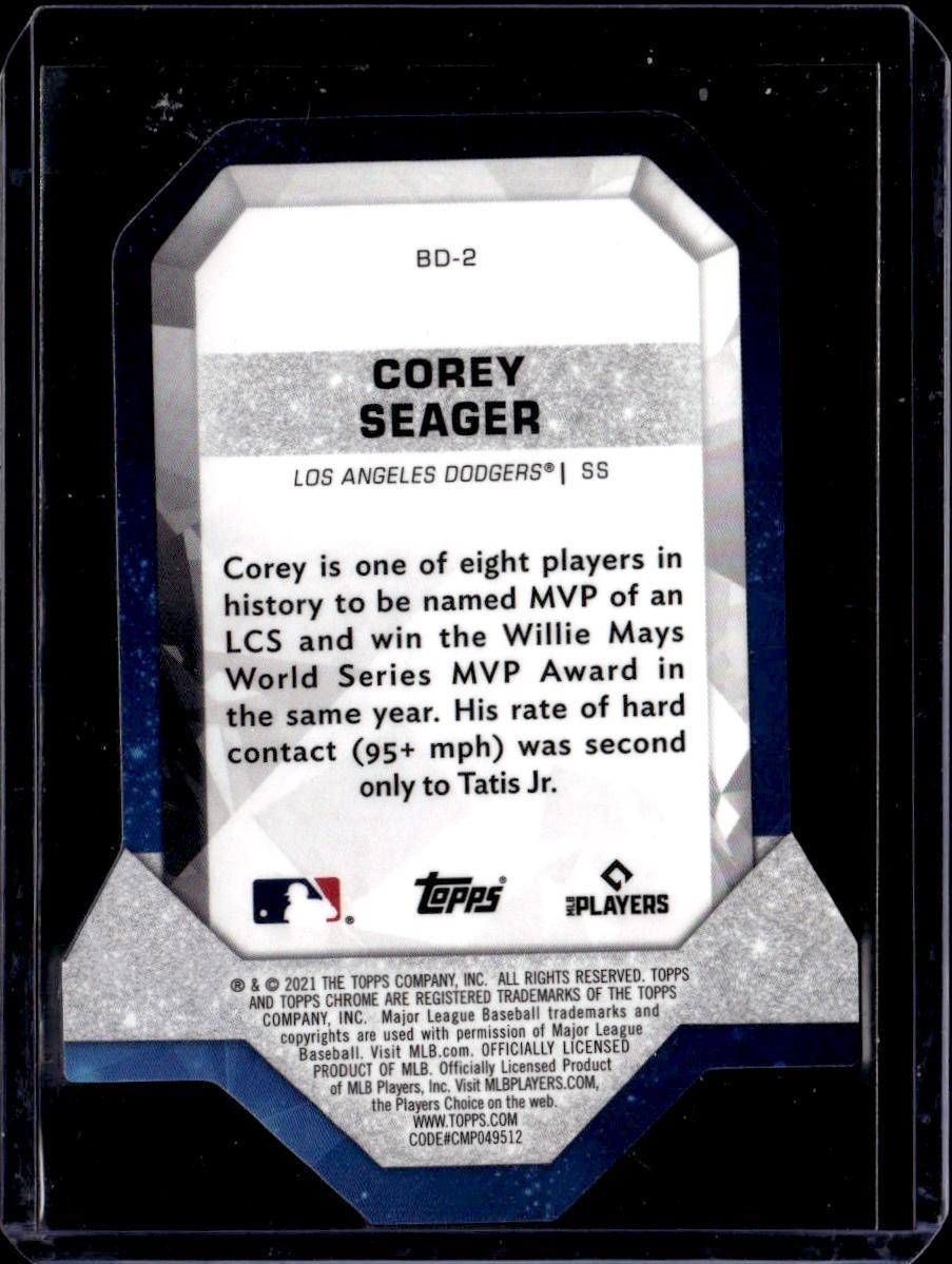 2021 Topps Chrome Ben Baller Corey Seager Diamond Die Cut Los Angeles Dodgers