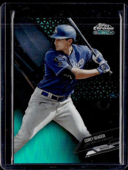 2021 Topps Chrome Black Corey Seager Green Refractor #/99 Los Angeles Dodgers