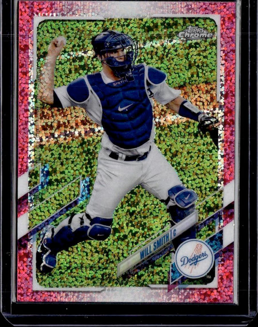 2021 Topps Chrome Will Smith Magenta Speckle Refractor #/350 Los Angeles Dodgers