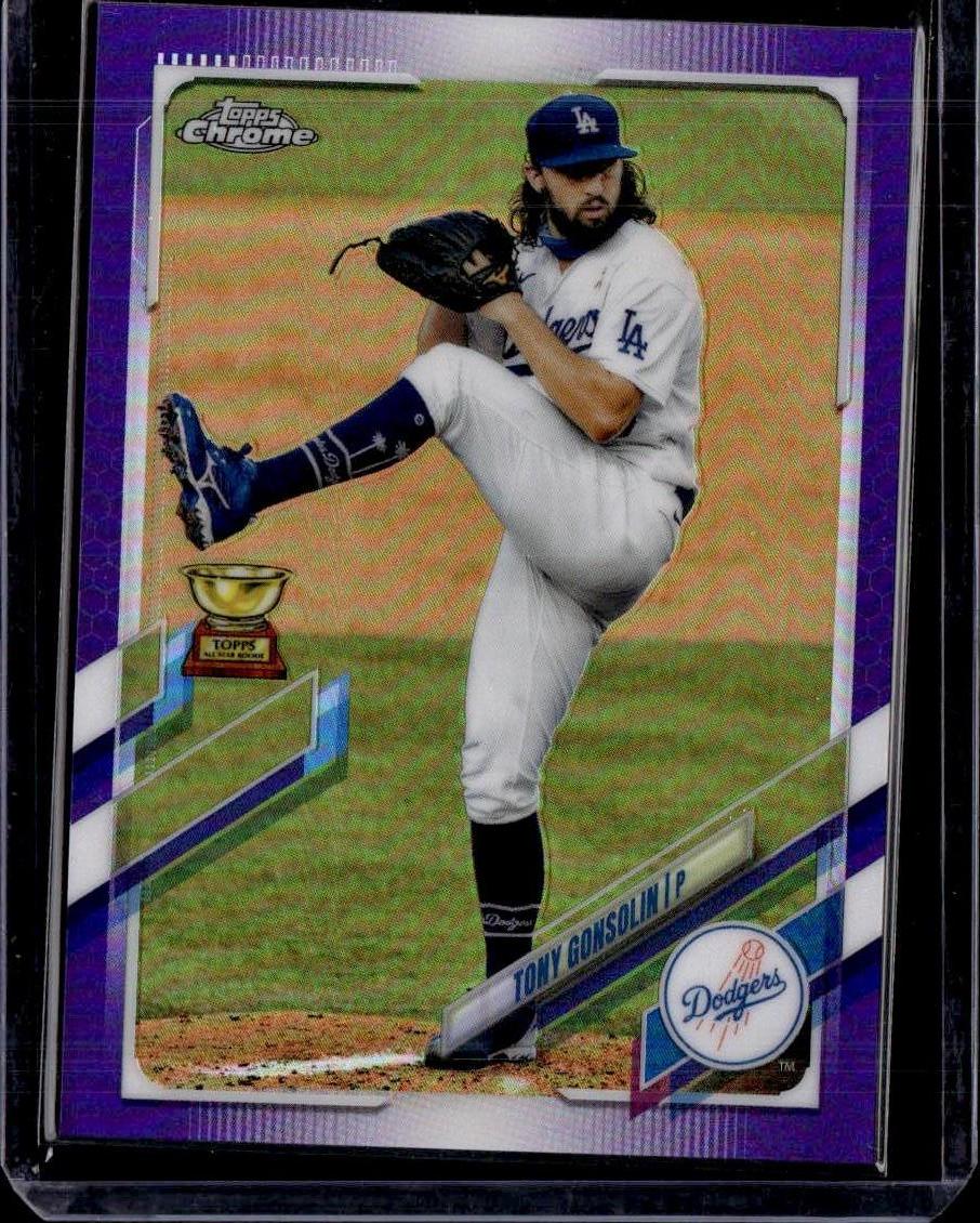 2021 Topps Chrome Tony Gonsolin Purple Refractor #/299 Los Angeles Dodgers