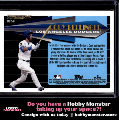 2021 Topps Chrome Update Cody Bellinger Topps Black Gold Los Angeles Dodgers