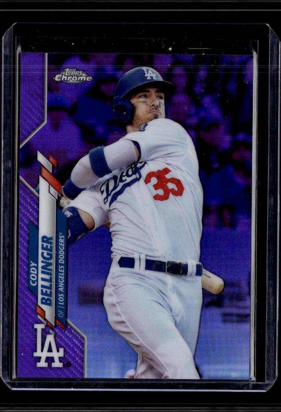 2020 Topps Chrome Cody Bellinger Purple Refractor #/299 Los Angeles Dodgers