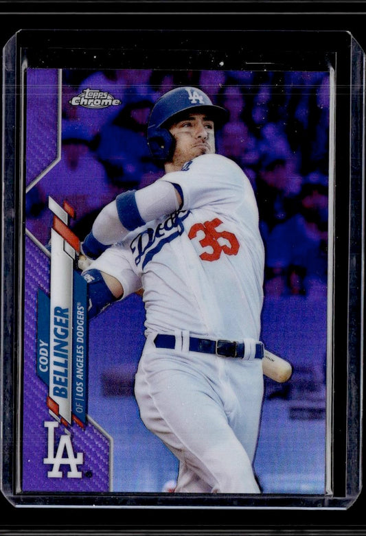 2020 Topps Chrome Cody Bellinger Purple Refractor #/299 Los Angeles Dodgers