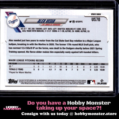 2021 Topps Chrome Update Sapphire Edition Alex Vesia Rookie Los Angeles Dodgers