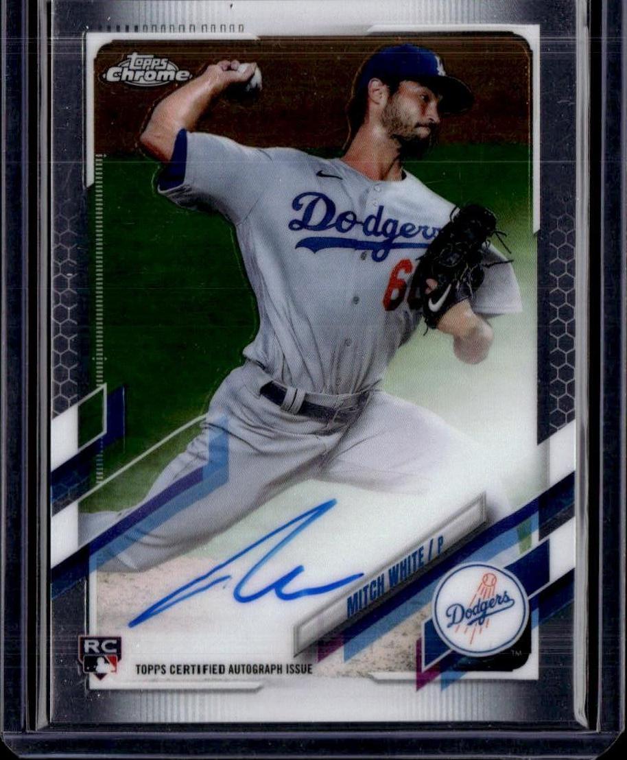 2021 Topps Chrome Mitch White Auto Los Angeles Dodgers