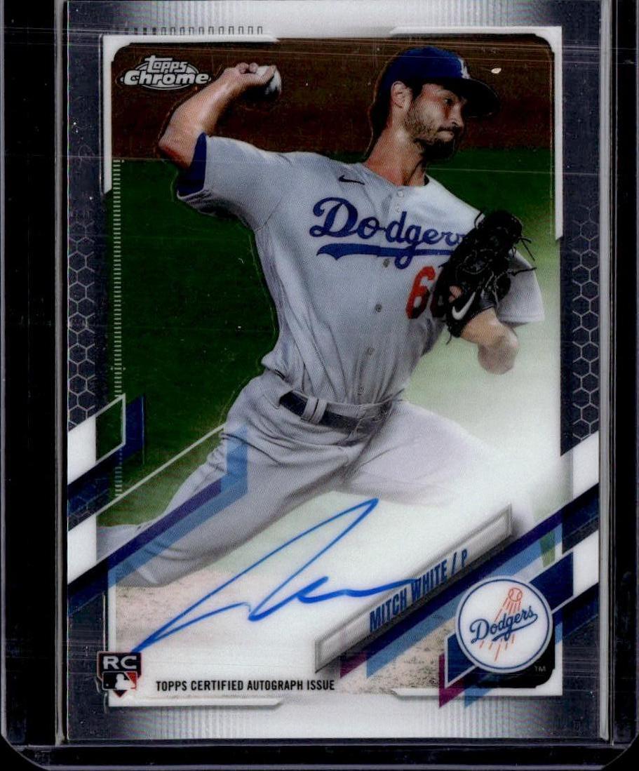 2021 Topps Chrome Mitch White Rookie Autographs Auto Los Angeles Dodgers