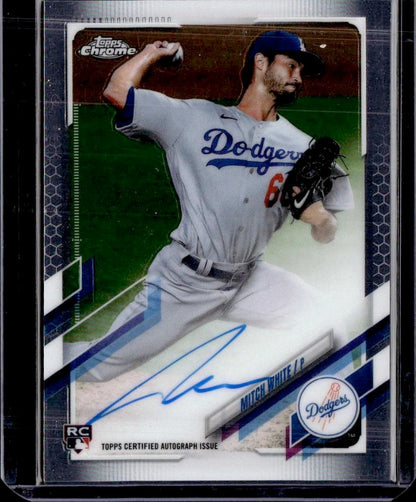 2021 Topps Chrome Mitch White Rookie Autographs Auto Los Angeles Dodgers
