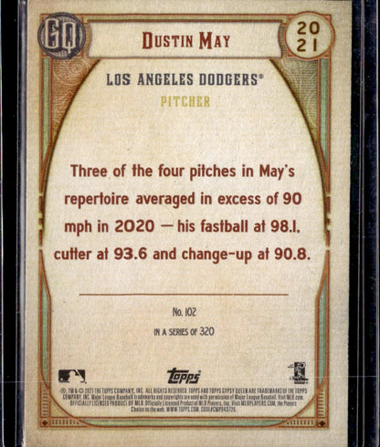 2021 Topps Gypsy Queen Dustin May Los Angeles Dodgers