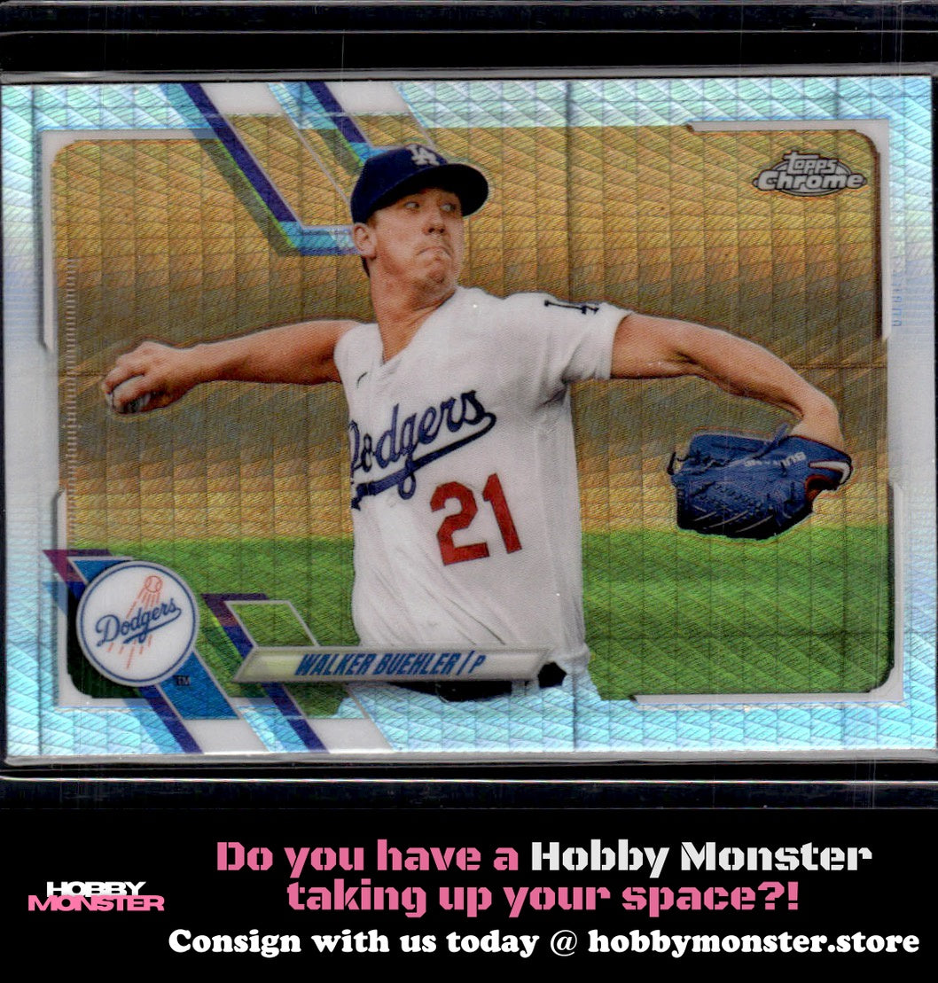 2021 Topps Chrome Walker Buehler Prism Refractor Los Angeles Dodgers