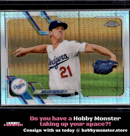 2021 Topps Chrome Walker Buehler Prism Refractor Los Angeles Dodgers