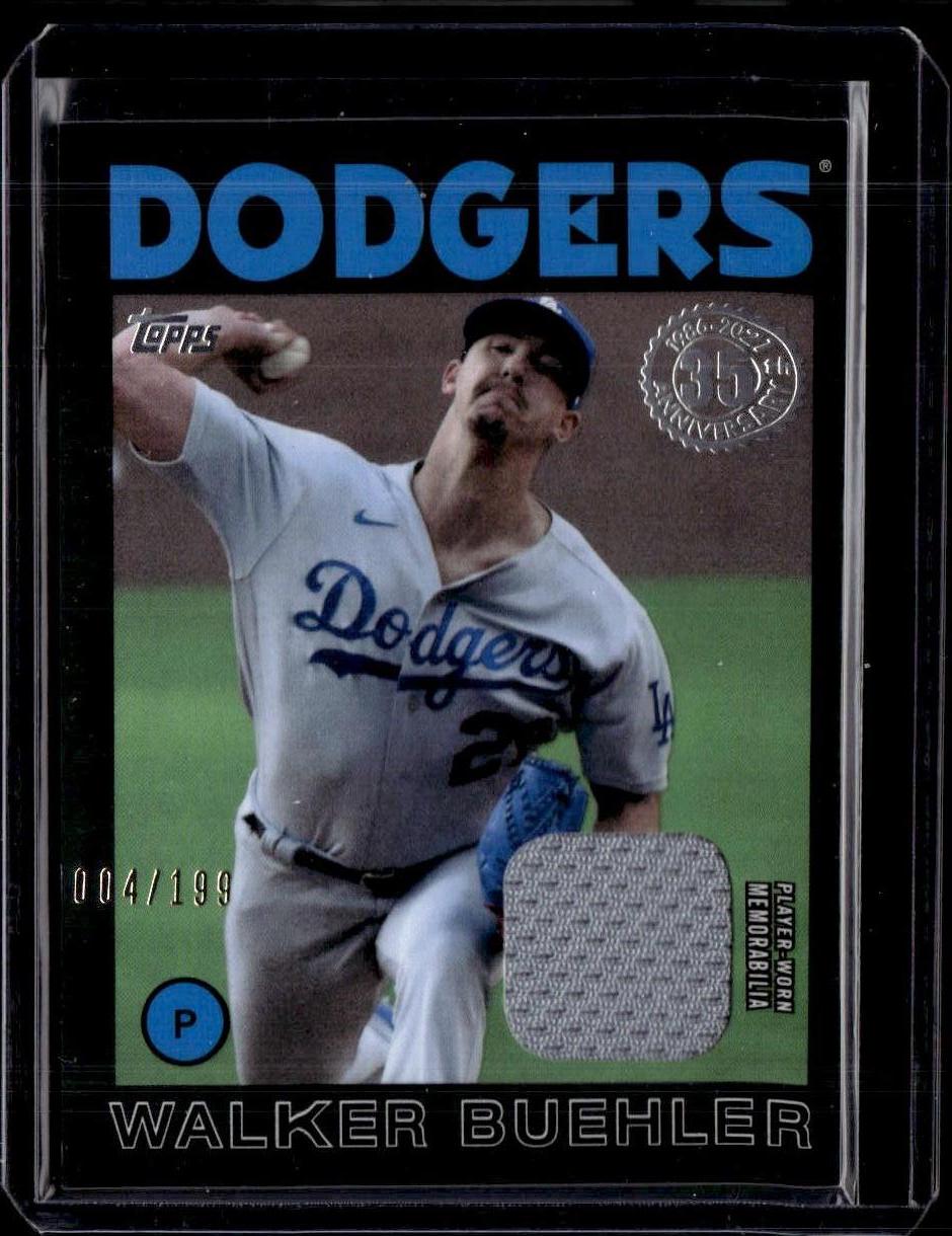 2021 Topps Walker Buehler 1986 Relic #/199 Los Angeles Dodgers