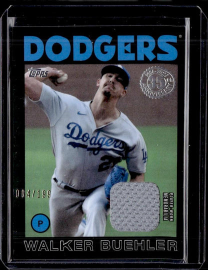 2021 Topps Walker Buehler 1986 Relic #/199 Los Angeles Dodgers