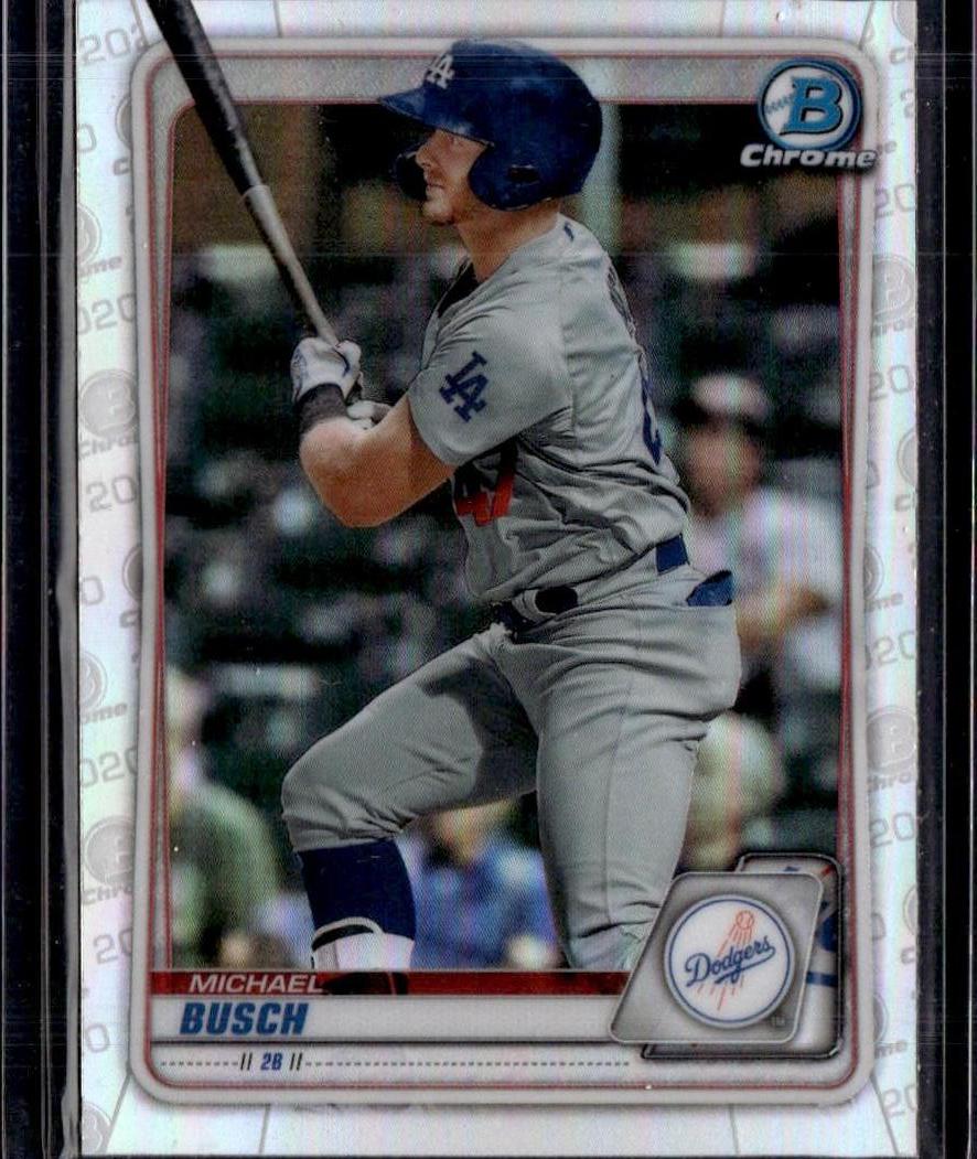 2020 Bowman Draft Michael Busch Chrome Refractor Los Angeles Dodgers