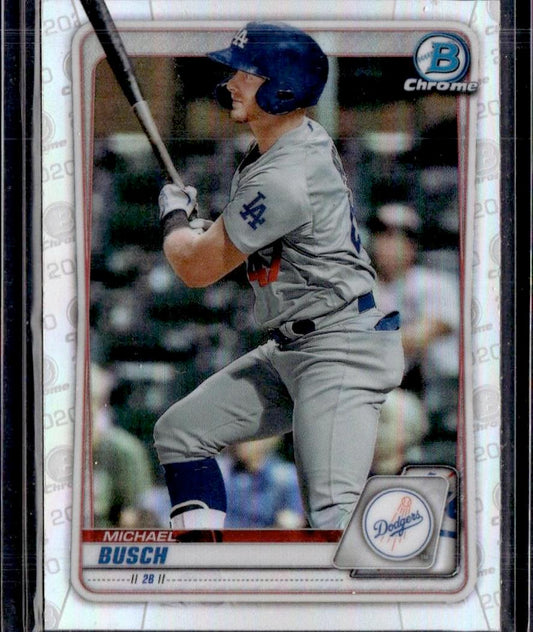 2020 Bowman Draft Michael Busch Chrome Refractor Los Angeles Dodgers