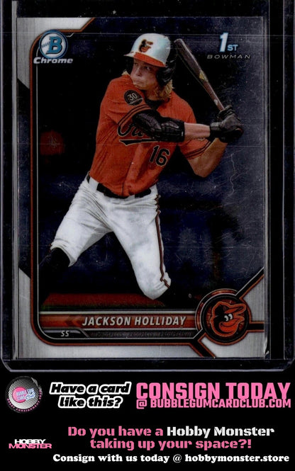 2022 Bowman Draft Jackson Holliday Chrome Baltimore Orioles
