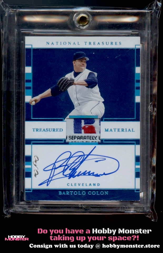 2020 National Treasures Bartolo Colon Treasured Platinum Auto /1 Cleveland|106