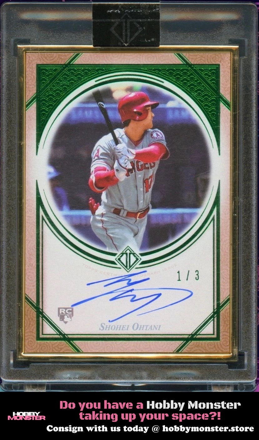 2018 Topps Transcendent Collection Shohei Ohtani Emerald Auto #/3 Los Angeles