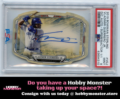 2019 Bowman Sterling Vladimir Guerrero Jr. Die Cut Auto 1/1 Jays PSA 9 00H