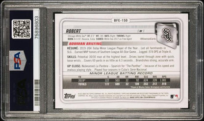 2020 Bowman 1st Edition Luis Robert Orange #/25 White Sox PSA 10 00H