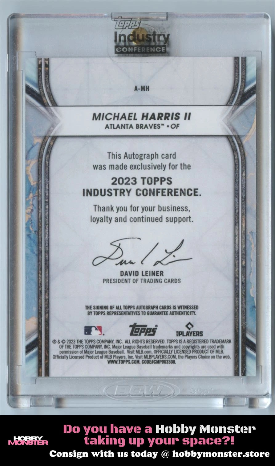 2023 Topps Indusrty Summit Conference Michael Harris II RC Auto /15 Braves