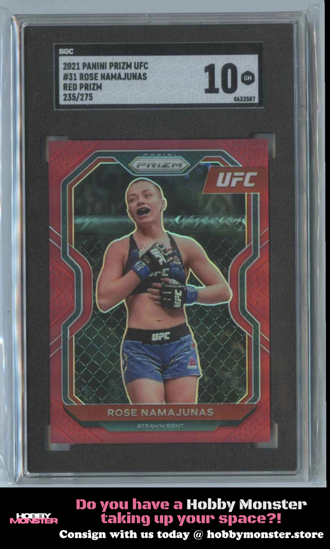 2021 Panini Prizm UFC Rose Namajunas Red Prizms UFC SGC 10