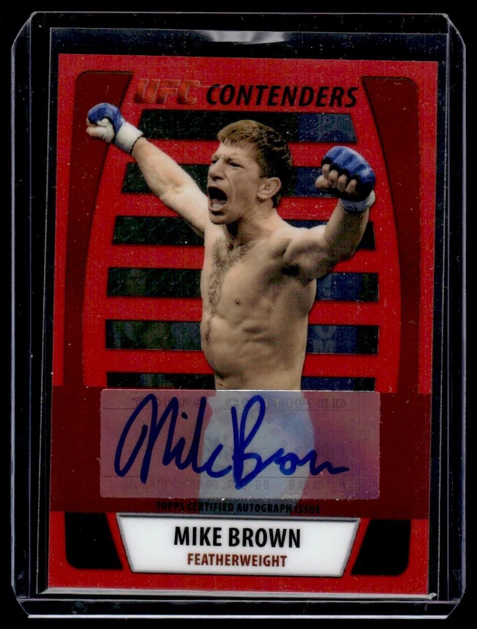 2011 Topps UFC Title Shot Mike Brown UFC Contenders Autographs Red UFC 004