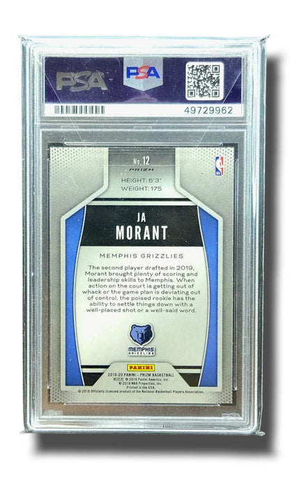 2019-20 Panini Prizm Ja Morant Instant Impact Silver Memphis Grizzlies PSA 10