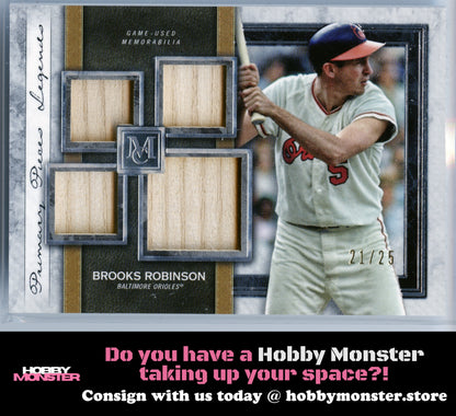 2020 Topps Museum Collection Brooks Robinson Quad Relic #/25 Baltimore Orioles