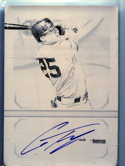 2020 Panini National Treasures Gleyber Torres Printing Plate Black Auto 1/1