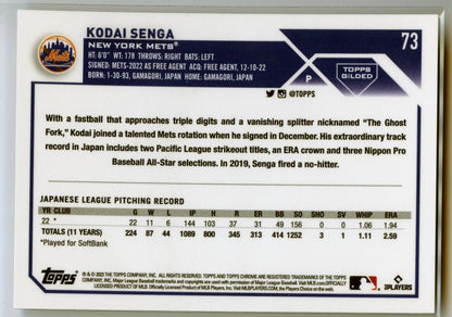 2023 Topps Gilded Collection Mini-Diamond Gold Etch /50 Kodai Senga #73 (RC)