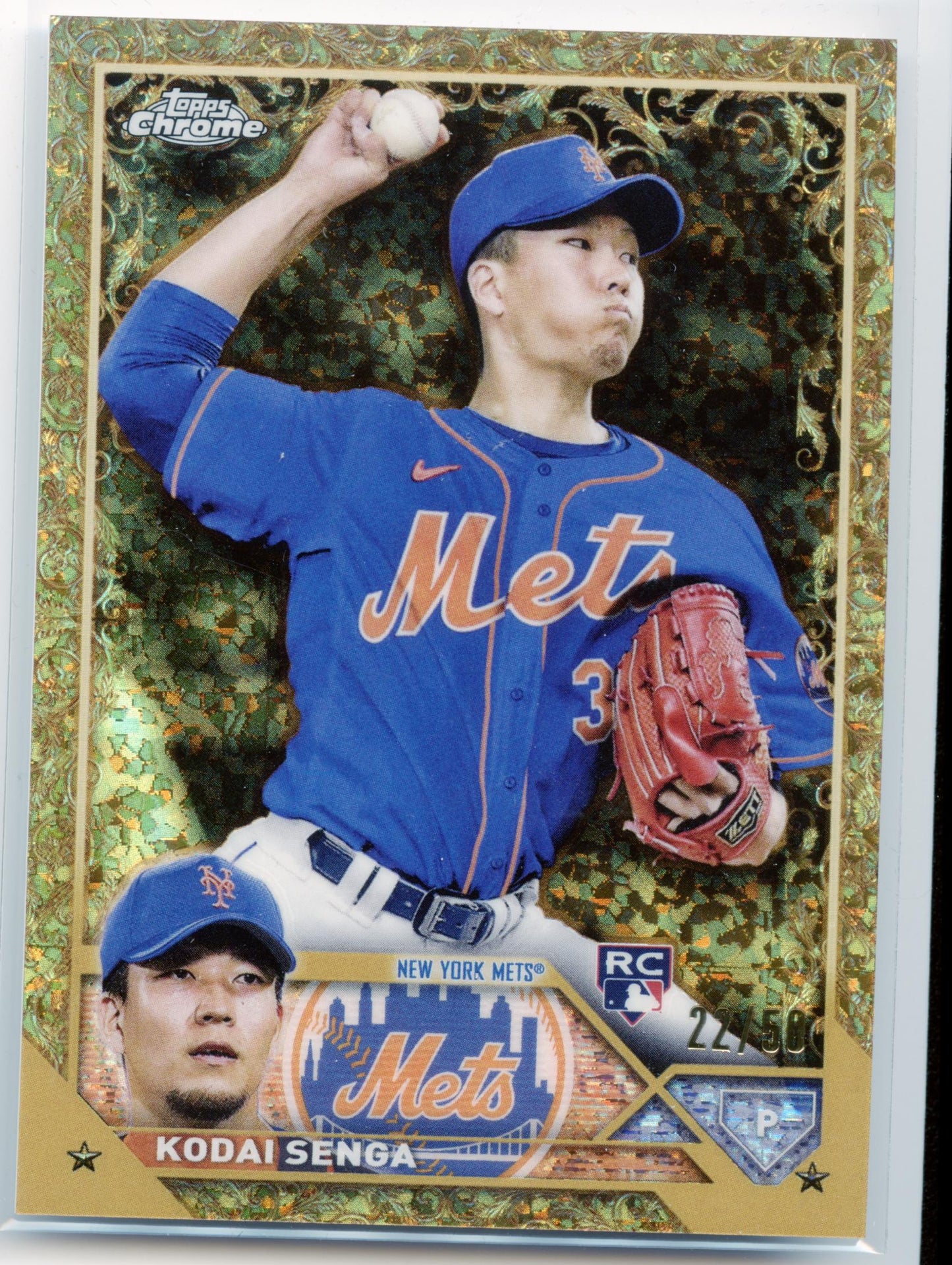 2023 Topps Gilded Collection Mini-Diamond Gold Etch /50 Kodai Senga #73 (RC)