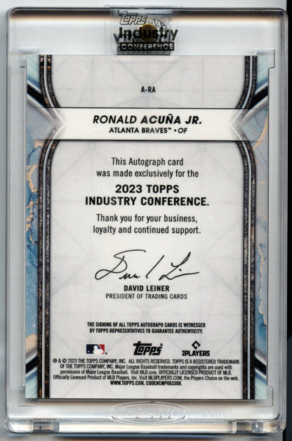 2023 Topps Industry Conference Ronald Acuna Jr Auto Autograph #05/15 Braves