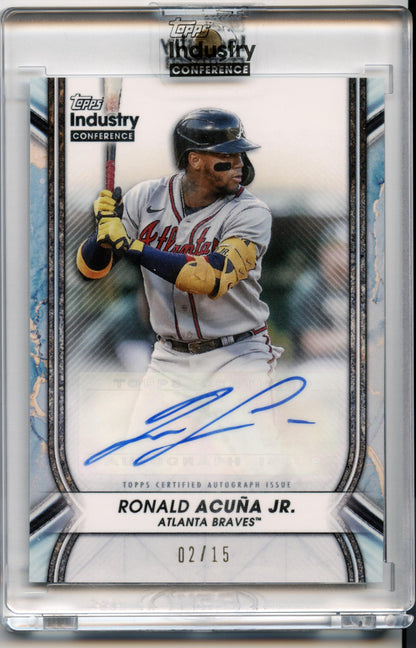 2023 Topps Industry Conference Ronald Acuna Jr Auto Autograph #05/15 Braves