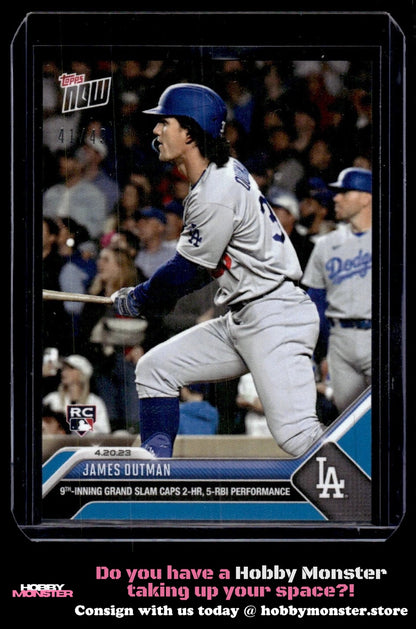 2023 Topps Now James Outman Blue #/49 Los Angeles Dodgers 004