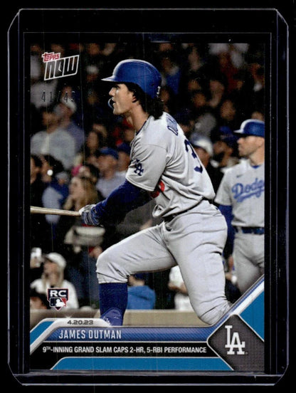 2023 Topps Now James Outman Blue #/49 Los Angeles Dodgers 004