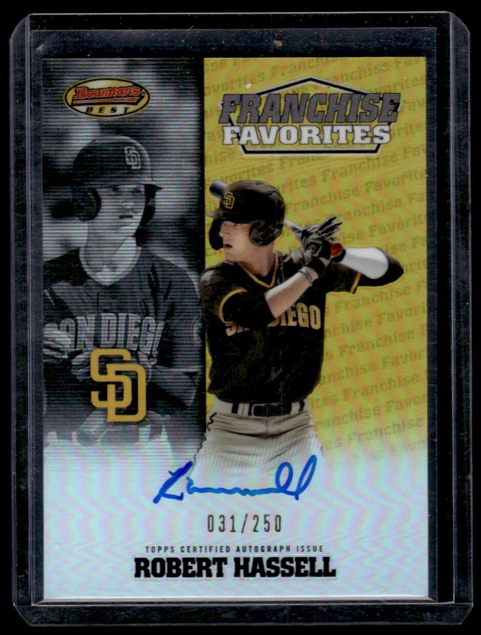 2020 Bowman's Best Robert Hassell 2000 Franchise Favorites Auto /250 Padres 004