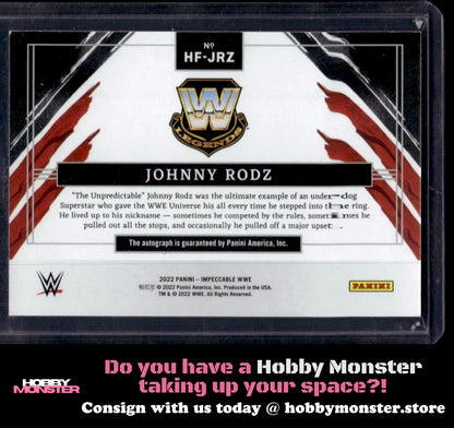 2022 Panini Impeccable WWE Johnny Rodz Hall of Fame Signatures Auto WWE 004