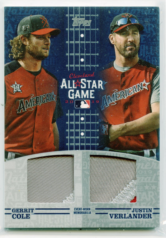 2019 Topps Update Gerrit Cole Justin Verlander /25 Houston Astros