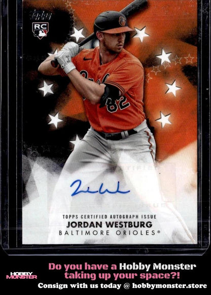 2024 Topps Jordan Westburg Baseball Stars Auto Baltimore Orioles