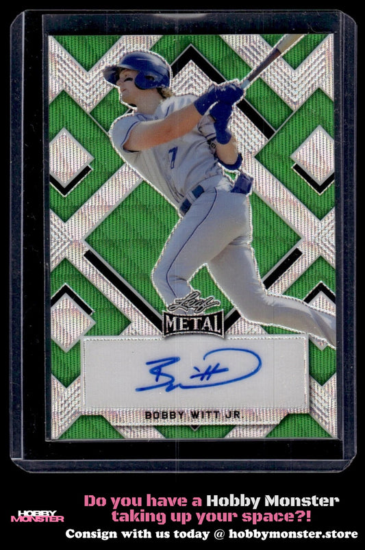 2022 Leaf Metal Bobby Witt Jr. Auto /4 Kansas City Royals #BA-BWJ Green