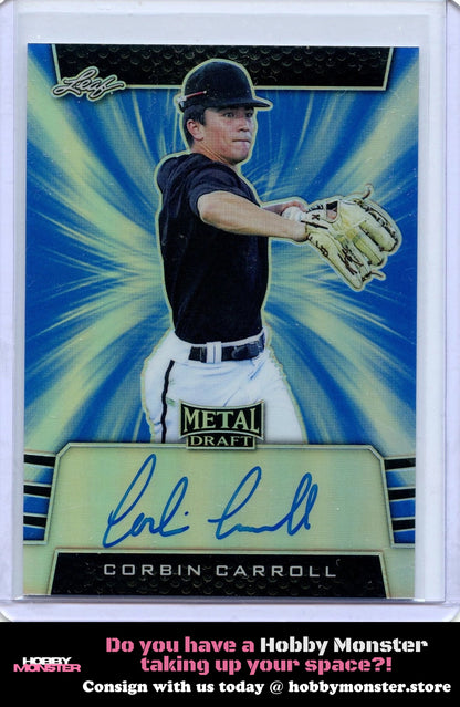2019 Leaf Metal Draft Corbin Carroll Blue Auto Arizona Diamondbacks