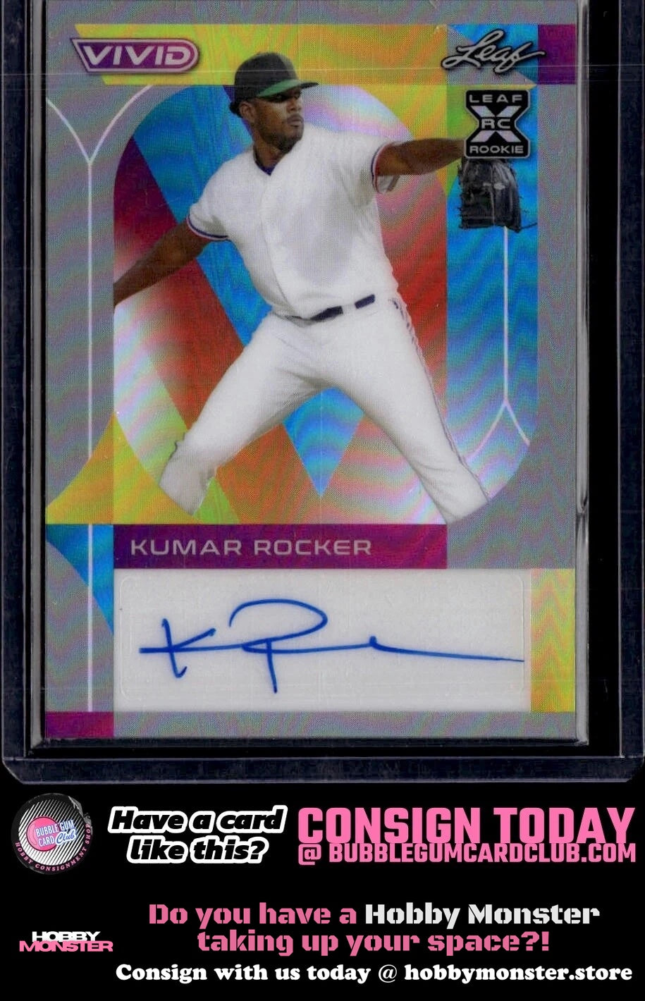 2022 Leaf Vivid Kumar Rocker Texas Rangers 005-q9oq6