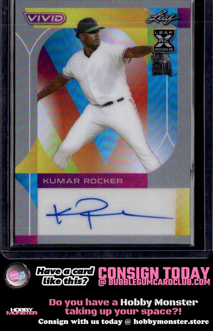 2022 Leaf Vivid Kumar Rocker Texas Rangers 005-q9oq6