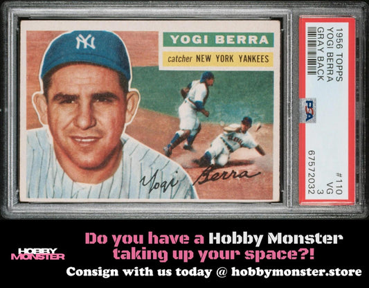 1956 Topps Yogi Berra Gray Back New York Yankees PSA 3